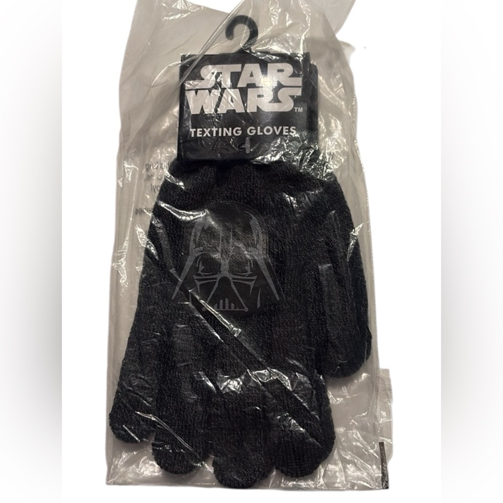 🟢 Star Wars Darth Vader Helmet Texting Gloves Brand New
